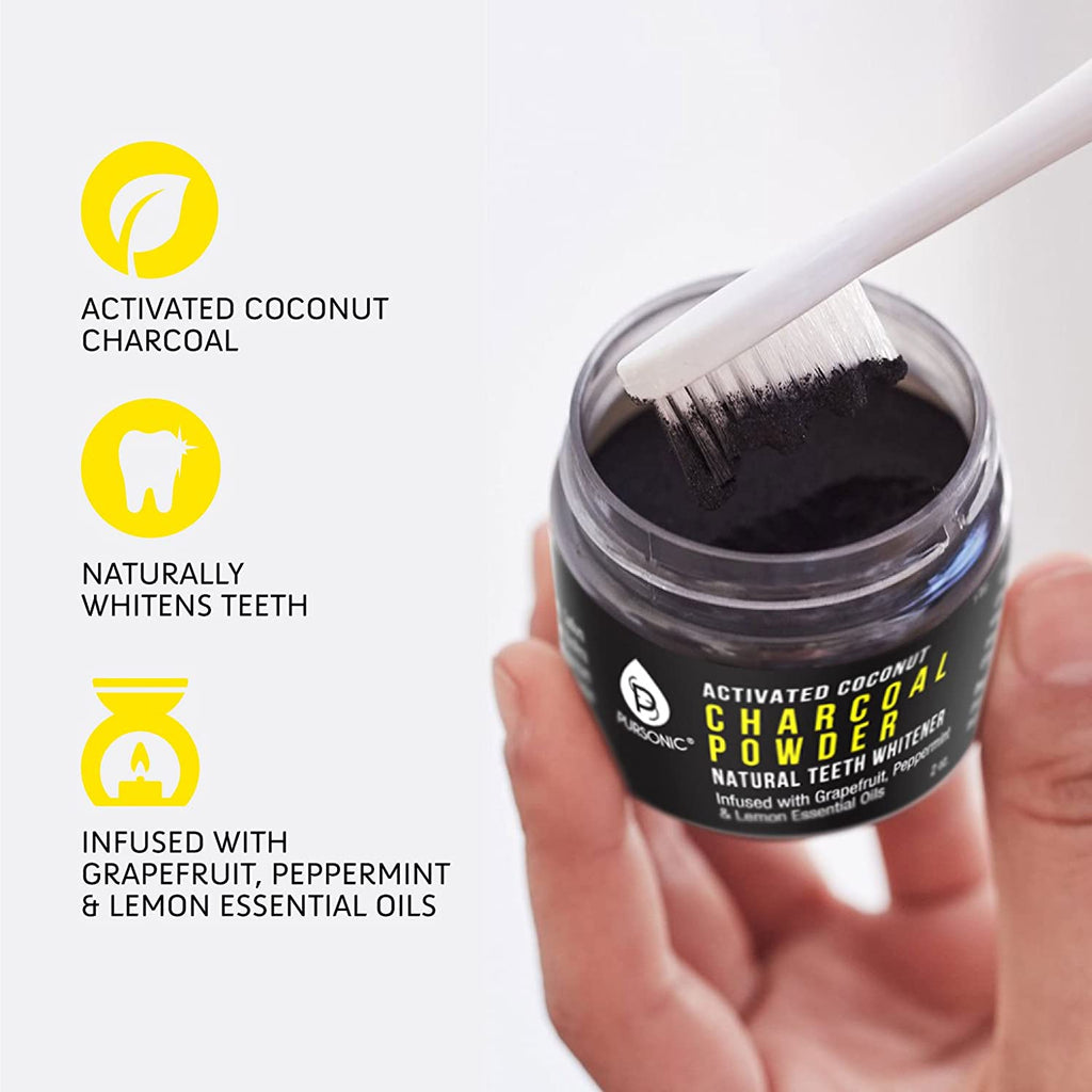 Activated Coconut Charcoal Powder Natural Teeth Whitener - Amazing Grace Alignment