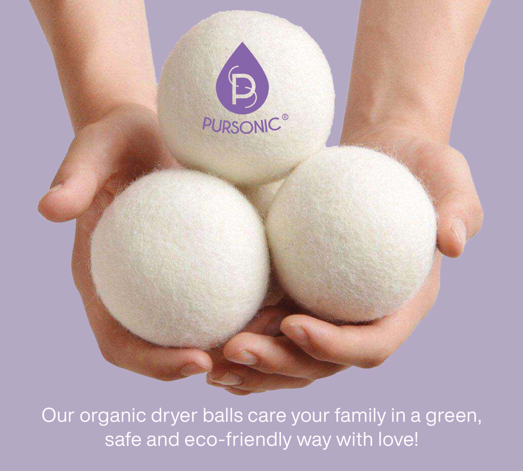 Wool Dryer Balls Bundle - Reusable Laundry Balls Made from Pure New Zealand Wool - Includes Lavender & Peppermint Oils - Amazing Grace Alignment