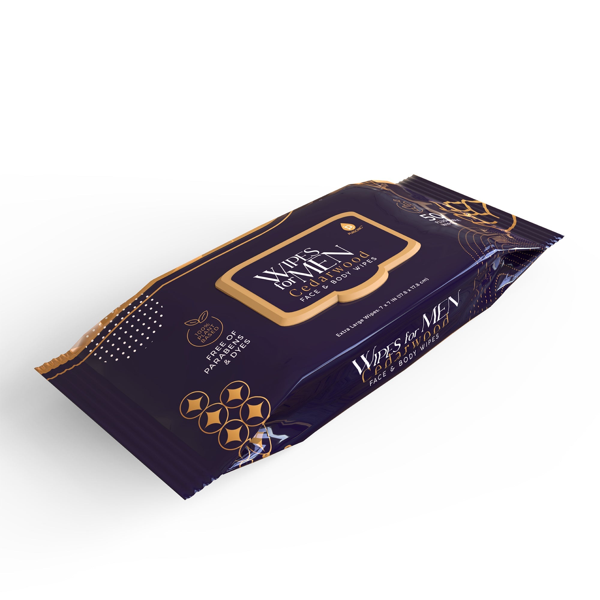 Men's Assorted Face and Body Wipes – Cedarwood, Tea Tree, and Eucalyptus (3 - Pack, 150 Wipes) - Amazing Grace Alignment