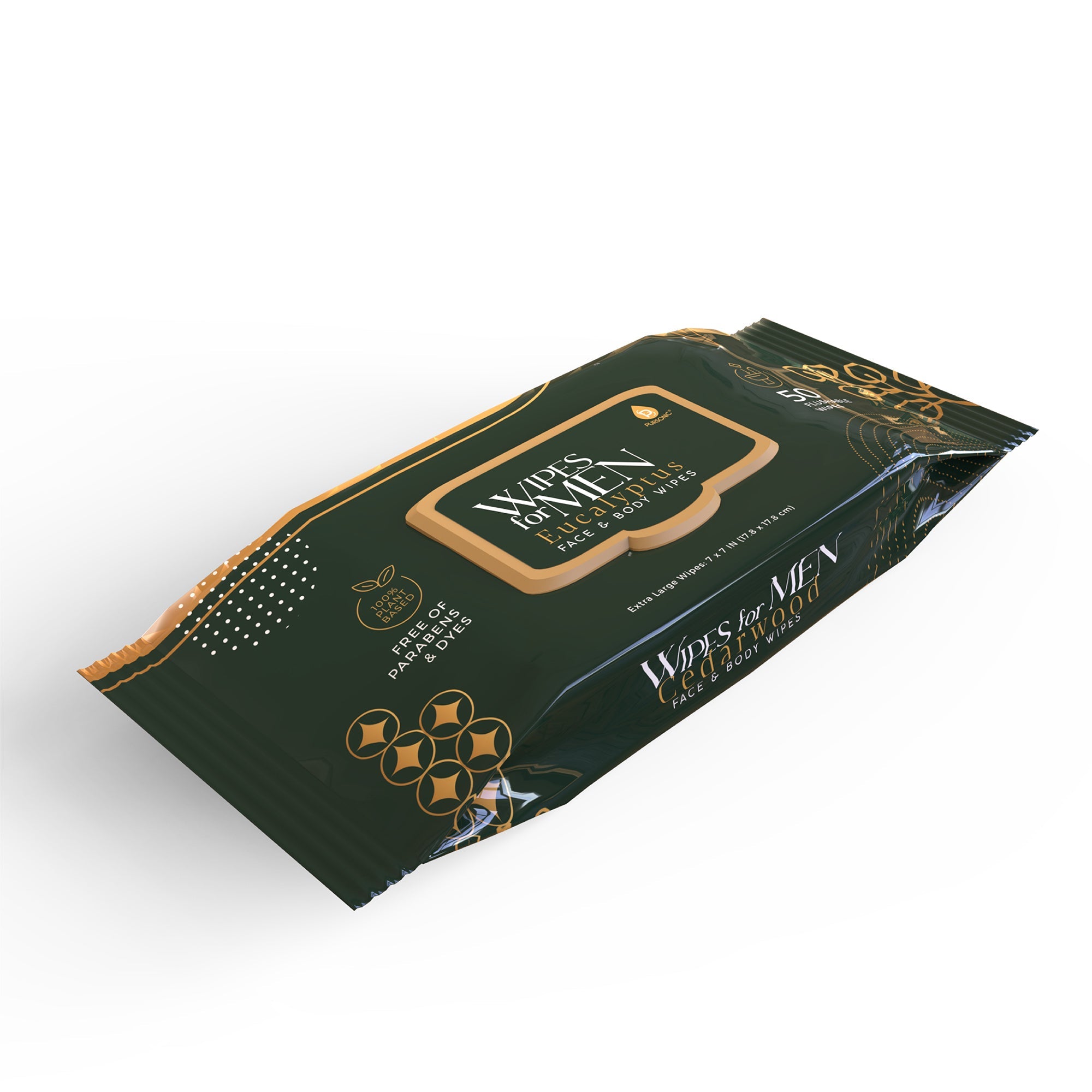 Men's Assorted Face and Body Wipes – Cedarwood, Tea Tree, and Eucalyptus (3 - Pack, 150 Wipes) - Amazing Grace Alignment