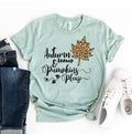 Autumn Leaves & Pumpkins Please T-shirt - Amazing Grace Alignment