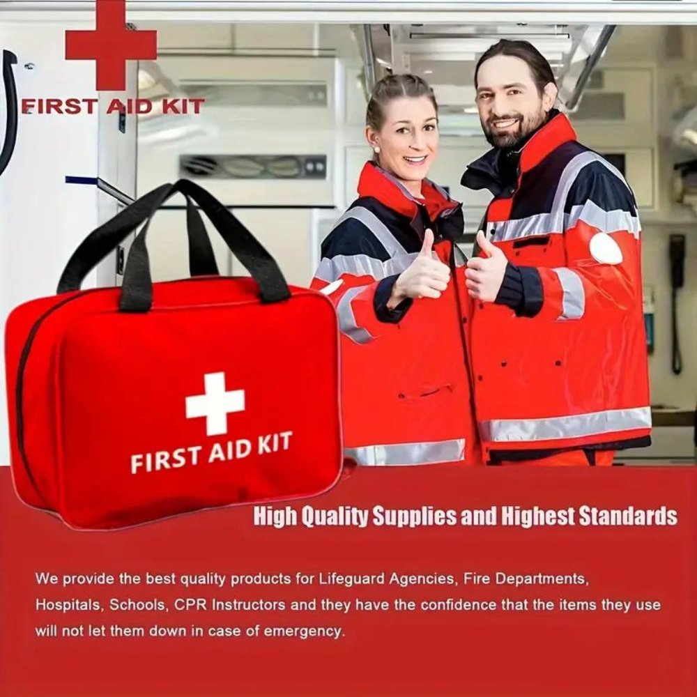 173pcs Large First Aid Kit: Portable Bag For Outdoor Hunting, Hiking, Camping And More - Including Emergency Supplies! - Amazing Grace Alignment