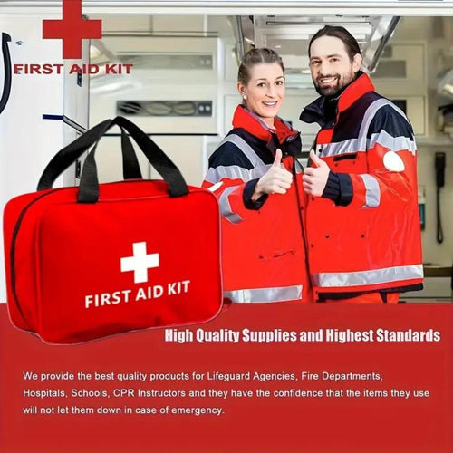 173pcs Large First Aid Kit: Portable Bag For Outdoor Hunting, Hiking, Camping And More - Including Emergency Supplies! - Amazing Grace Alignment