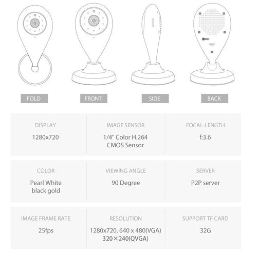 1080P HD Wireless Mini Security WiFi Camera - Amazing Grace Alignment