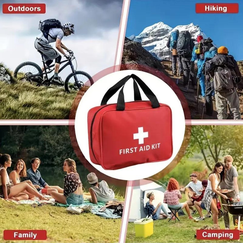 173pcs Large First Aid Kit: Portable Bag For Outdoor Hunting, Hiking, Camping And More - Including Emergency Supplies! - Amazing Grace Alignment